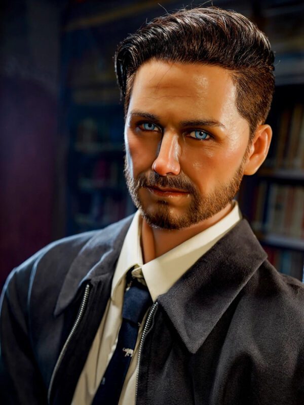 F3883-167cm/5ft5-47kg Calm Eyes Gentleman Silicone Head Full Androgynous Male Sex Doll | HR Doll - Image 3