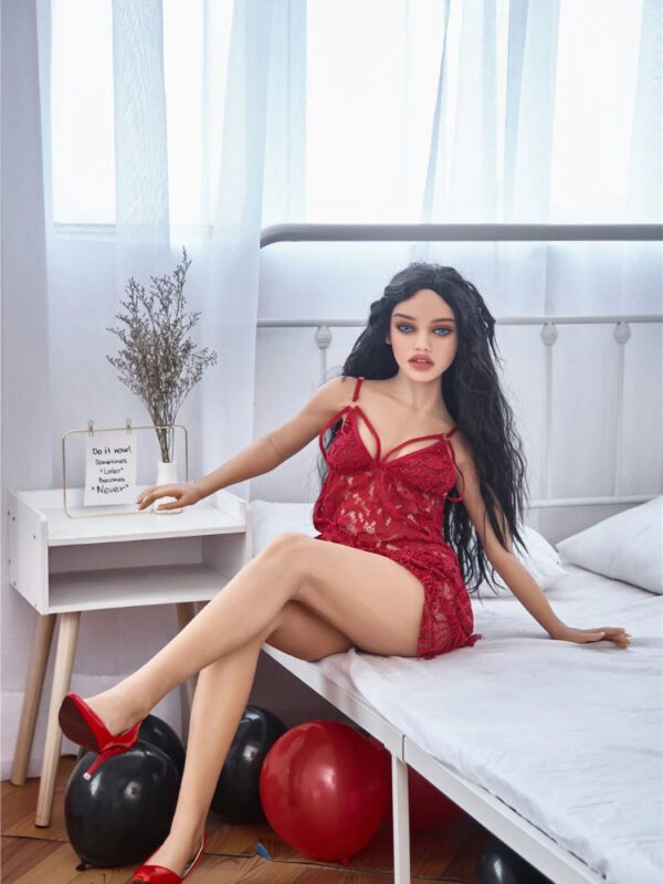 F106-150cm/4ft9  C Cup Red Slutty Skirt TPE Sex Doll｜Irontech Doll - Image 3
