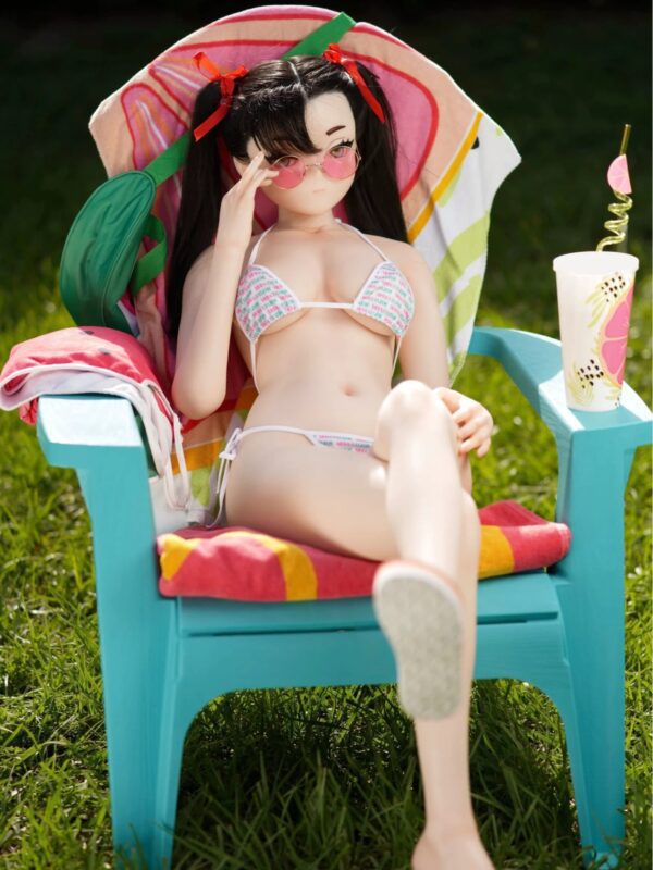 F4514-150cm(4ft9)-25kg Mary F Cup Silicone HHS Black Hair Animes Mini Hentai Sex Doll | IROKEBIJIN Doll - Image 2