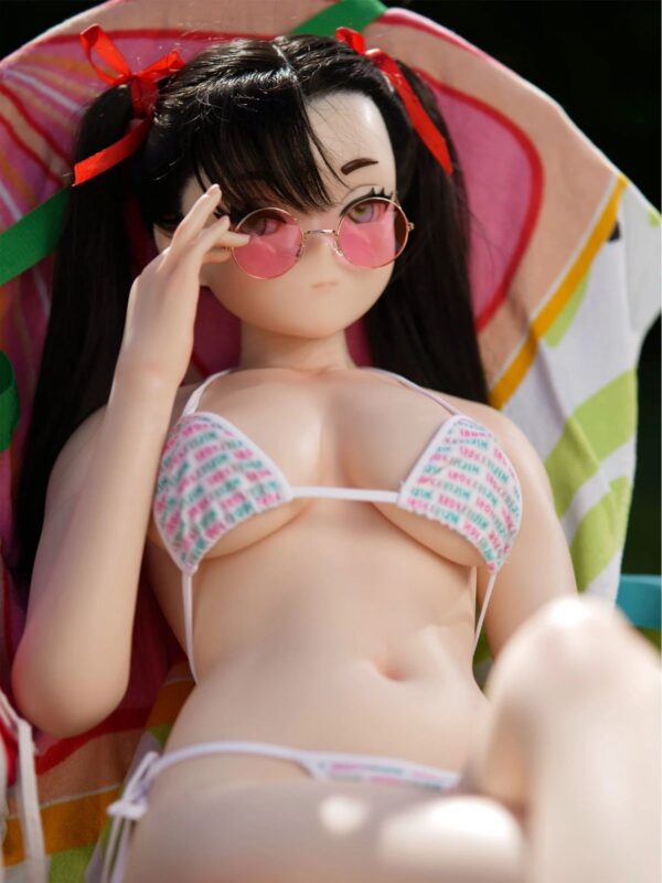 F4514-150cm(4ft9)-25kg Mary F Cup Silicone HHS Black Hair Animes Mini Hentai Sex Doll | IROKEBIJIN Doll - Image 5
