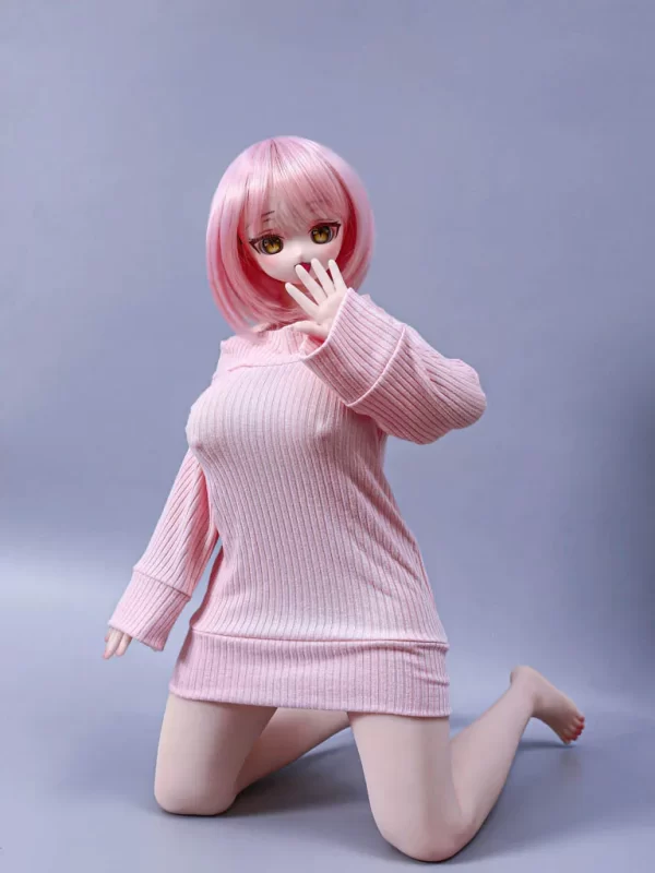 J60cmP – Mini Silicone – Vinyl Head –  Climax Doll – Azami (Cinnamon) - Image 4