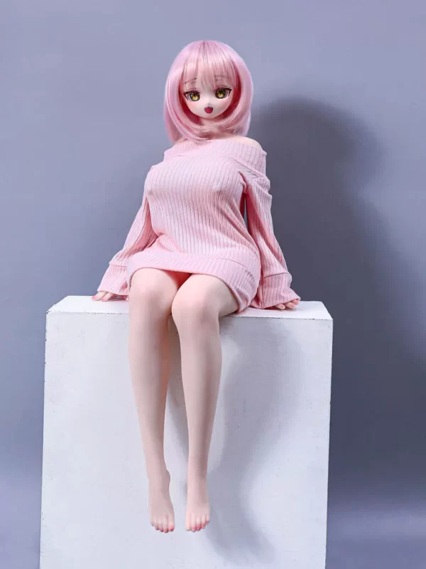 J60cmP – Mini Silicone – Vinyl Head –  Climax Doll – Azami (Cinnamon) - Image 5