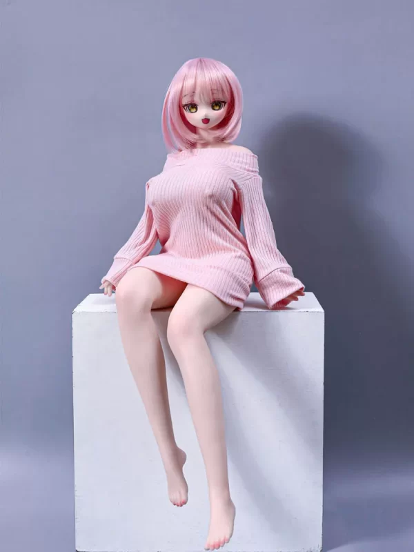 J60cmP – Mini Silicone – Vinyl Head –  Climax Doll – Azami (Cinnamon) - Image 6