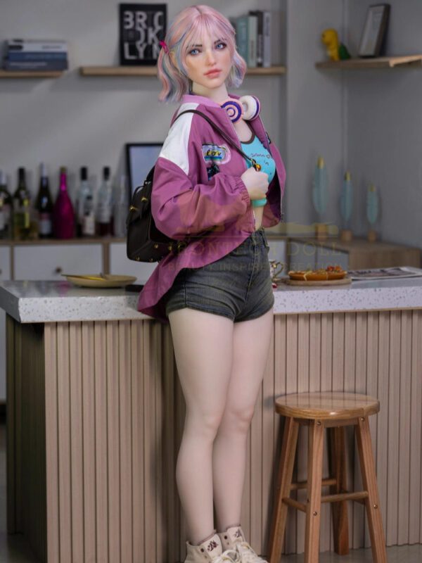 F2353-162cm(5.3ft) A Cup Flat Cheast Silicone Head TPE Sex Doll｜Irontech Doll - Image 3