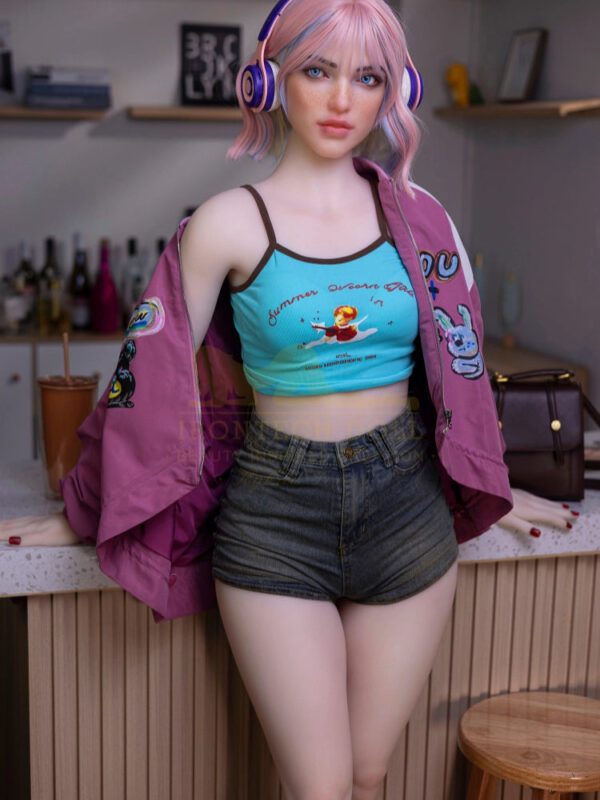 F2353-162cm(5.3ft) A Cup Flat Cheast Silicone Head TPE Sex Doll｜Irontech Doll - Image 5