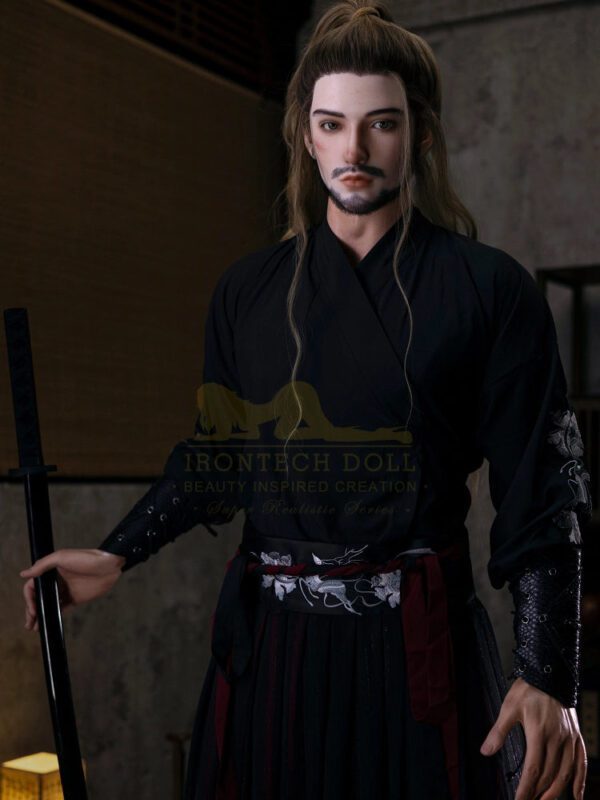 F2377-176cm/5ft9-40kg Femboy toy masturbator Silicone Kung Fu Hero Lifelike Male sex doll -Irontech Doll - Image 7