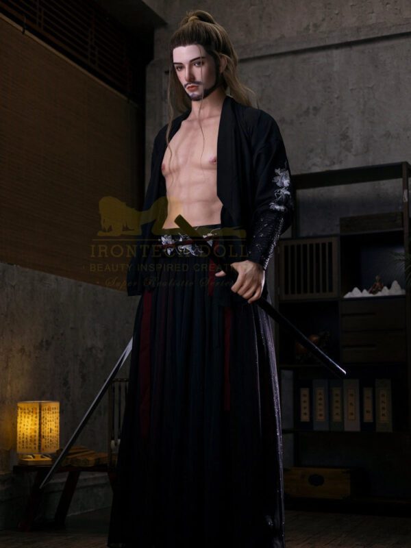 F2377-176cm/5ft9-40kg Femboy toy masturbator Silicone Kung Fu Hero Lifelike Male sex doll -Irontech Doll - Image 8