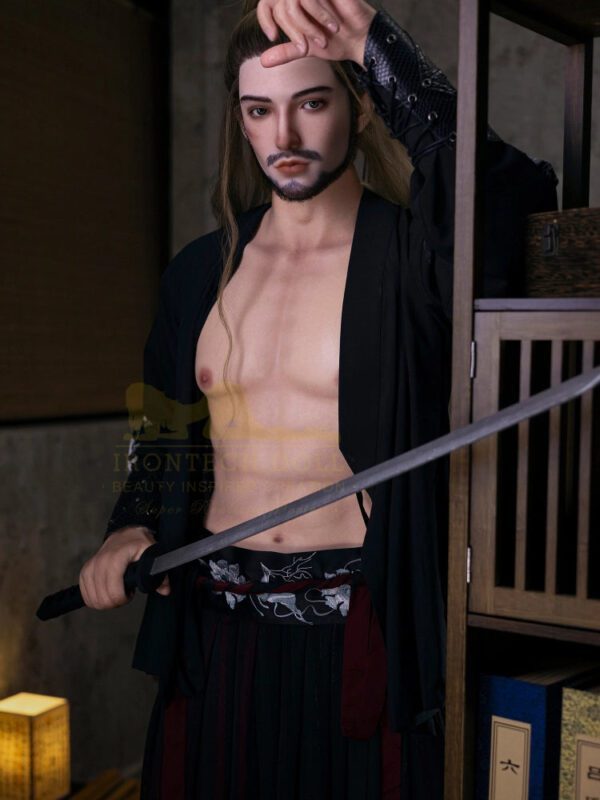 F2377-176cm/5ft9-40kg Femboy toy masturbator Silicone Kung Fu Hero Lifelike Male sex doll -Irontech Doll - Image 10