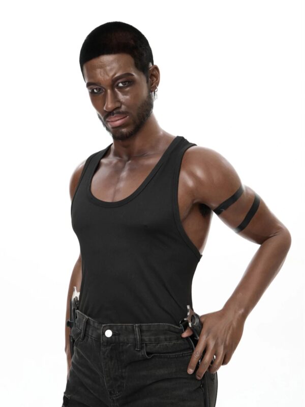 F4554-176cm-40kg Abs Strong Femboy Black Ebony Male Silicone Sex Doll -Irontech Doll - Image 3