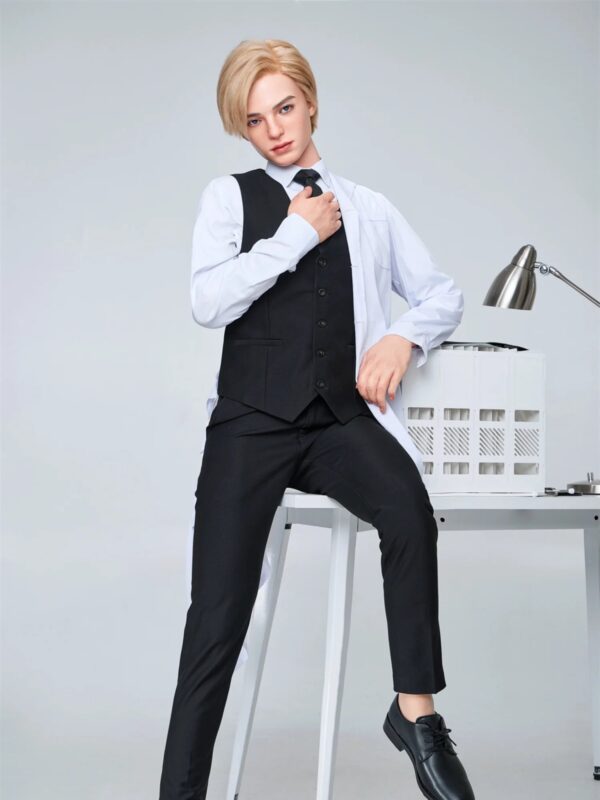 F4557-170cm/5ft7-38kg Silicone Femboy toy masturbator Male Sex Dolls For Men-Irontech Doll - Image 11