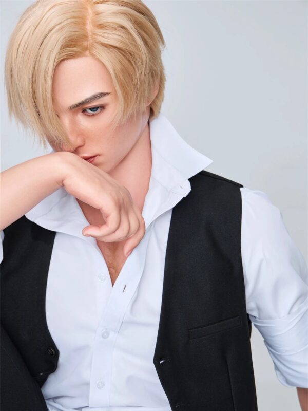 F4557-170cm/5ft7-38kg Silicone Femboy toy masturbator Male Sex Dolls For Men-Irontech Doll - Image 16