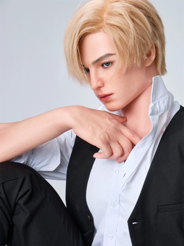 F4557-170cm/5ft7-38kg Silicone Femboy toy masturbator Male Sex Dolls For Men-Irontech Doll - Image 17