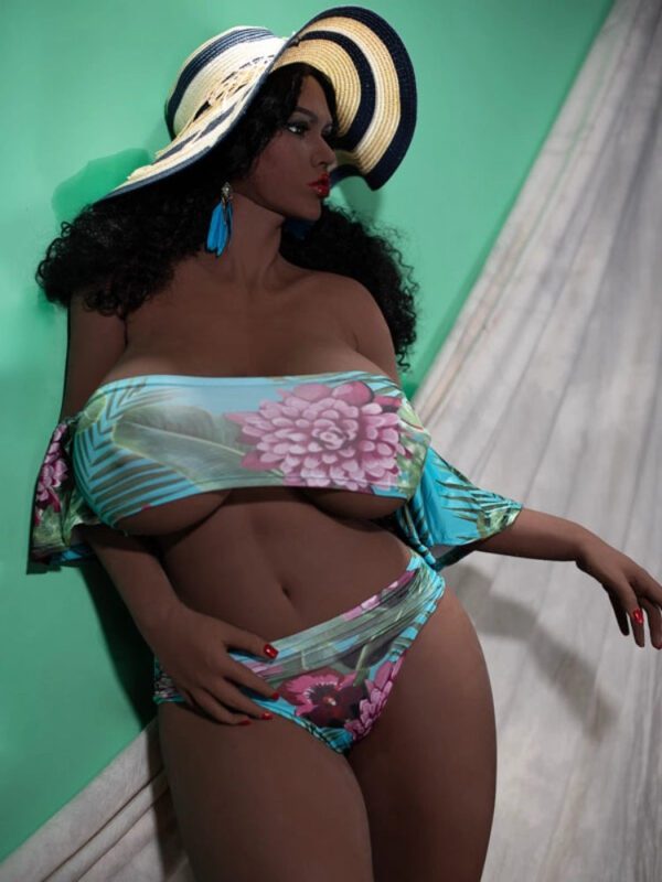 F5536-165cm/5ft5-50kg N Cup Ebony Black BBW TPE Huge Tit Sex Doll | 6YE - Image 3