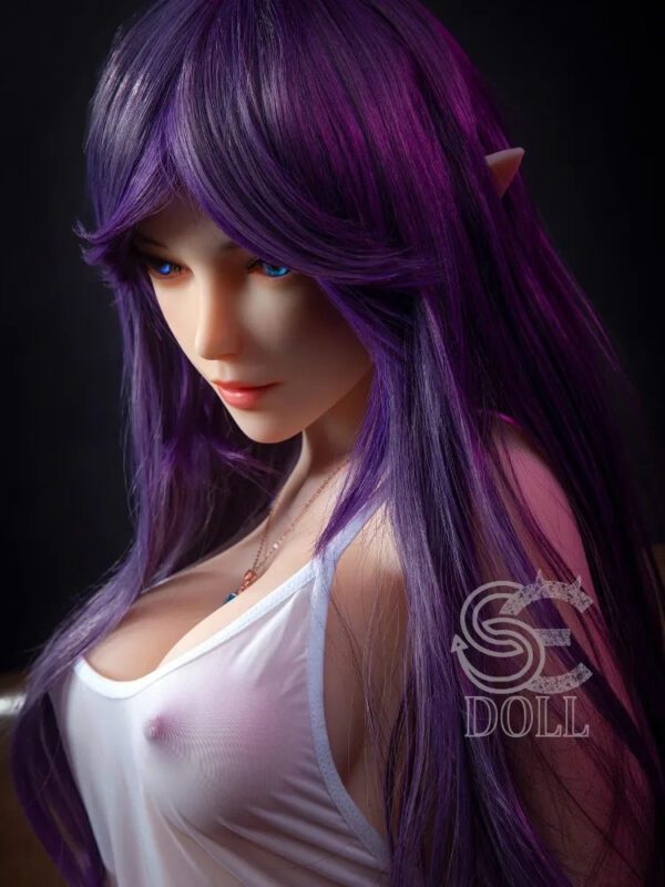 F858-151cm/4ft9(25kg) Olivia E Cup TPE Purple Hair Elf Girl Sex Doll | SE Doll - Image 5