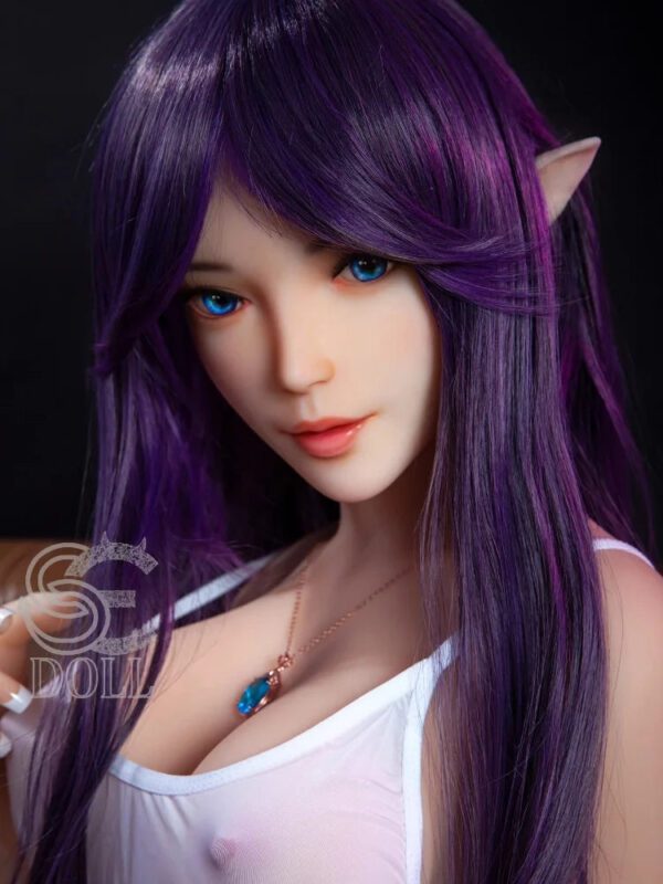 F858-151cm/4ft9(25kg) Olivia E Cup TPE Purple Hair Elf Girl Sex Doll | SE Doll - Image 7