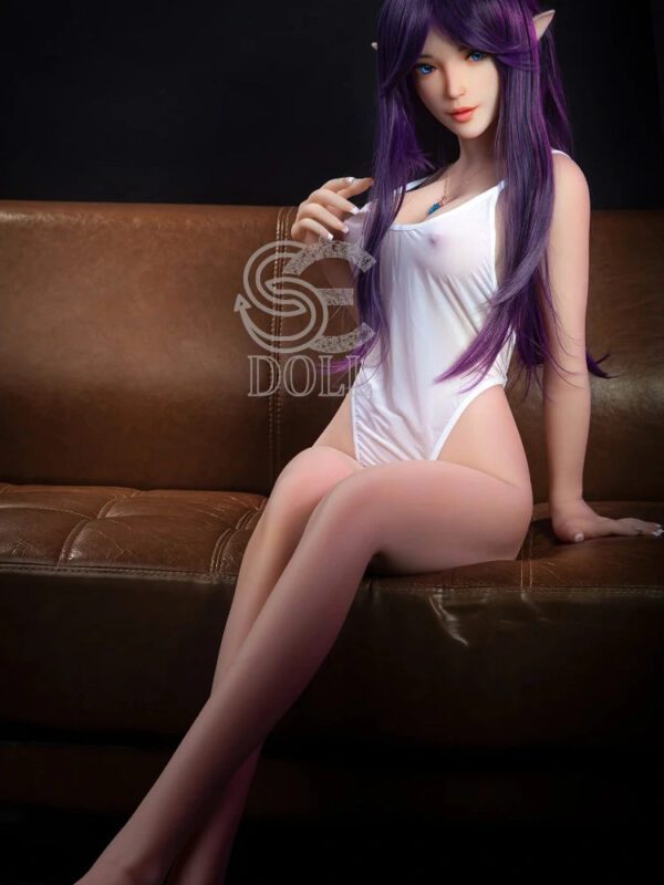 F858-151cm/4ft9(25kg) Olivia E Cup TPE Purple Hair Elf Girl Sex Doll | SE Doll - Image 8