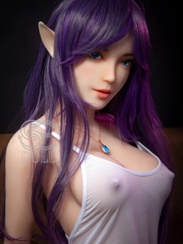 F858-151cm/4ft9(25kg) Olivia E Cup TPE Purple Hair Elf Girl Sex Doll | SE Doll - Image 10
