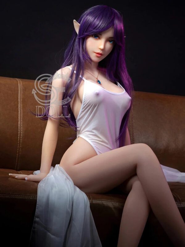 F858-151cm/4ft9(25kg) Olivia E Cup TPE Purple Hair Elf Girl Sex Doll | SE Doll - Image 9