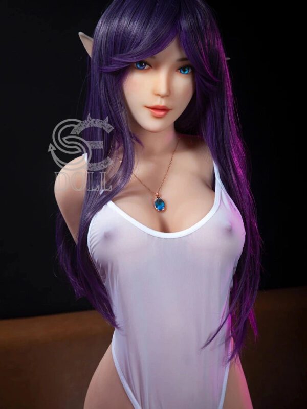 F858-151cm/4ft9(25kg) Olivia E Cup TPE Purple Hair Elf Girl Sex Doll | SE Doll - Image 3