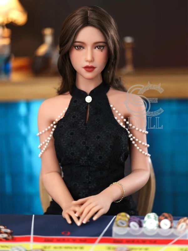 F2219-166cm(5ft5)-34.5kg Queena.B C Cup TPE Cheongsam small breast Chinese Robot Sex Dolls | SE Doll - Image 10