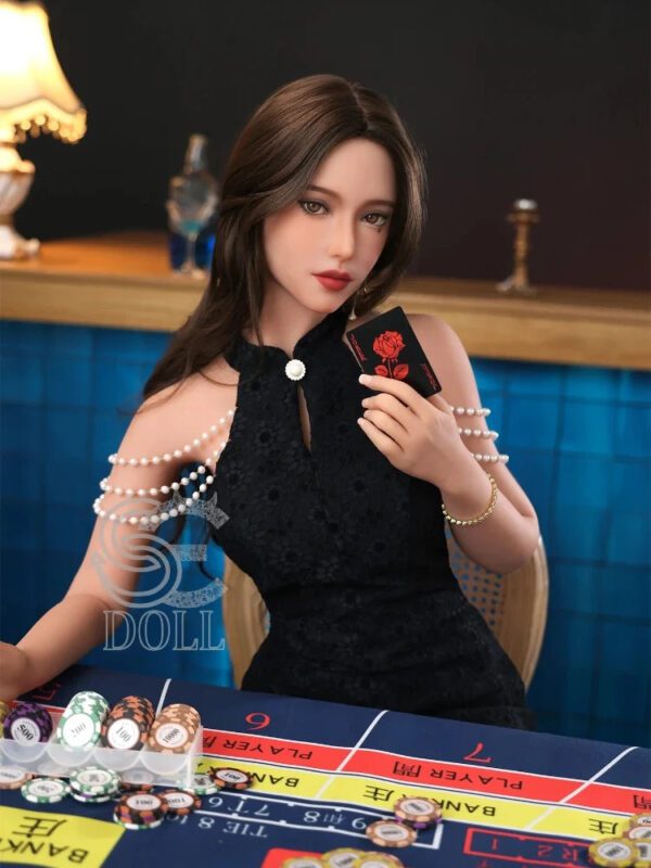 F2219-166cm(5ft5)-34.5kg Queena.B C Cup TPE Cheongsam small breast Chinese Robot Sex Dolls | SE Doll