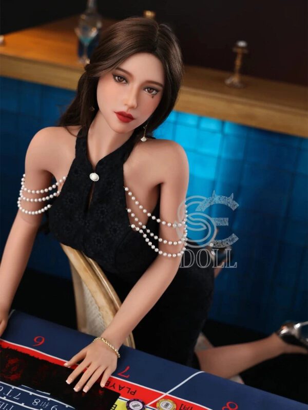 F2219-166cm(5ft5)-34.5kg Queena.B C Cup TPE Cheongsam small breast Chinese Robot Sex Dolls | SE Doll - Image 9