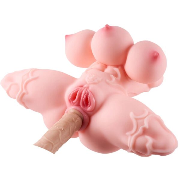 P82-9.92lb 30cm Denvir Anime Three Breasts Lewd Tattoo Girl Double Vagina Hentai Sex Doll | MRL - Image 6