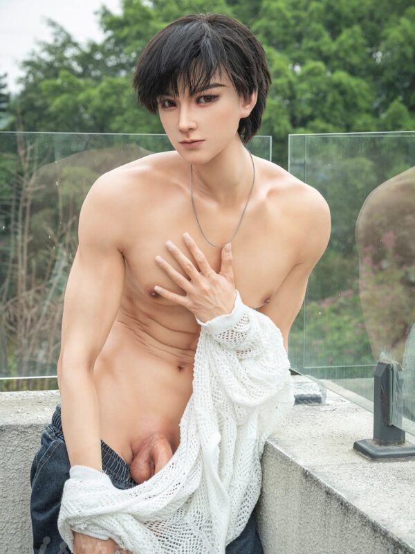 F5688—180cm/5ft11-35kg Gavin 7.09in Dildo Japanese Femboy Male Sex Doll – Premium Silicone with Dual Pleasure Designl | Jiusheng Doll - Image 3