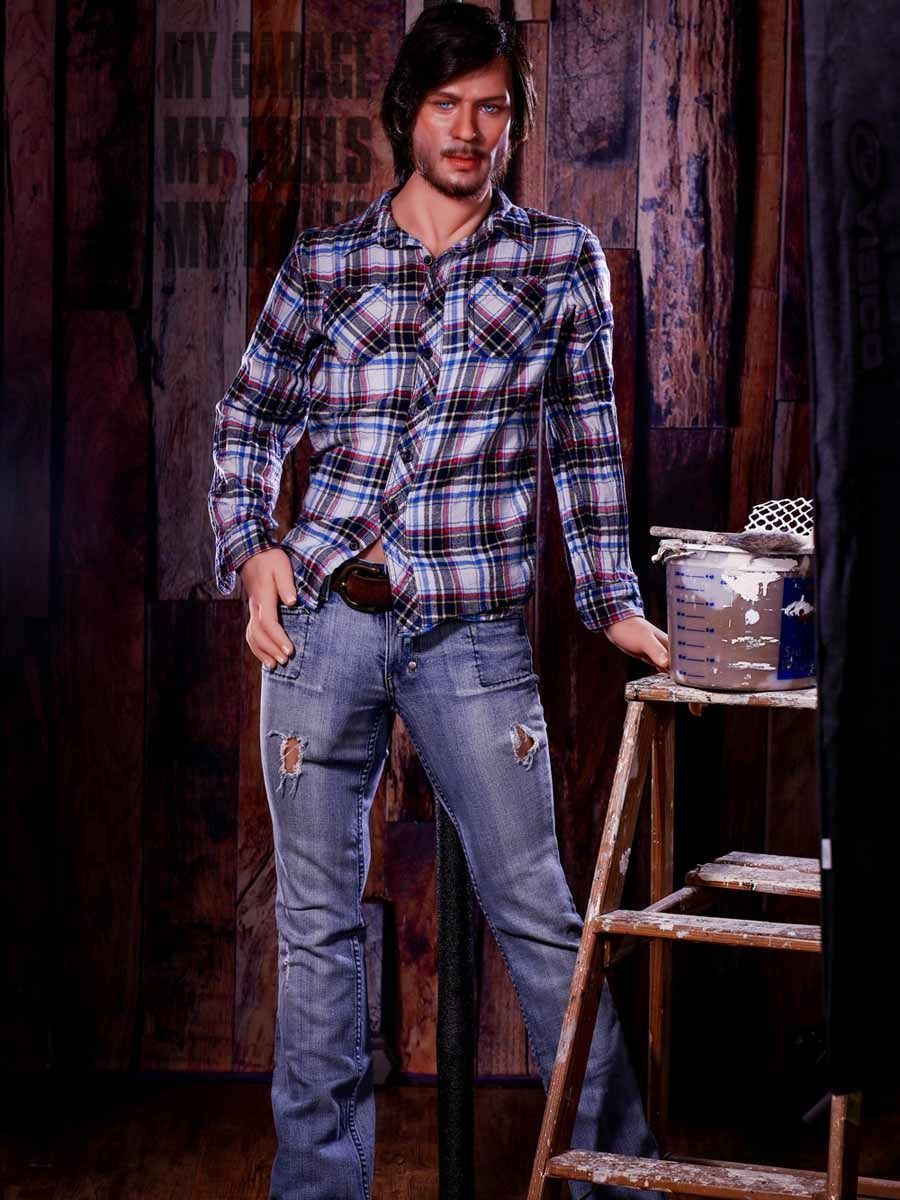 F3880-167cm/5ft5-47kg Bearded Dad TPE Body Silicone Head Real Male Sex Doll | HR Doll - Image 14