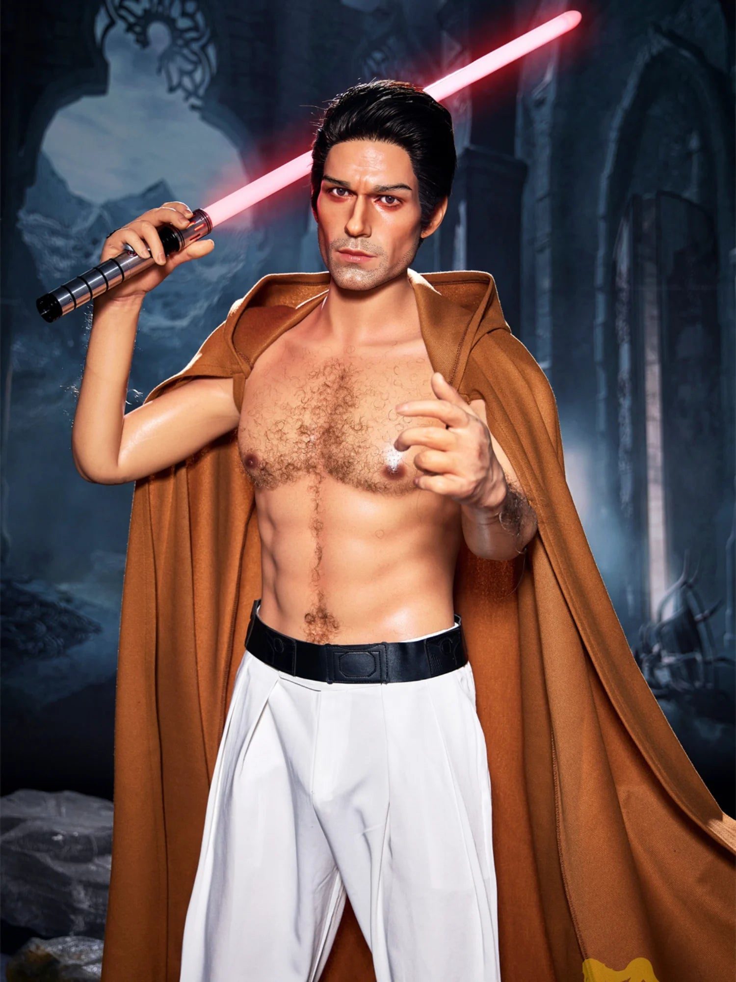 F4575-170cm/5ft7-38kg Tanned Femboy Silicone Real Life Male Sex Doll-Irontech Doll - Image 11