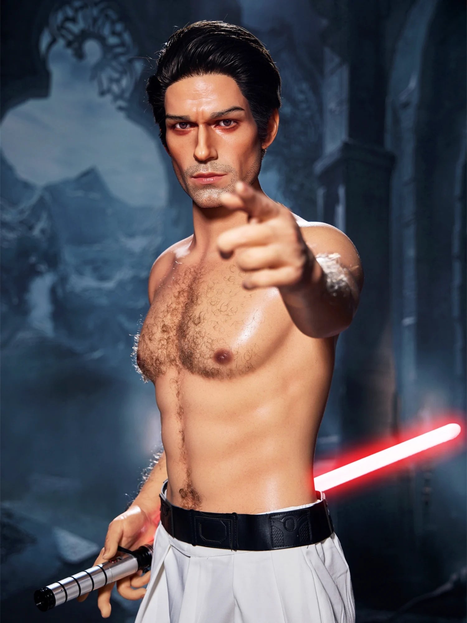 F4575-170cm/5ft7-38kg Tanned Femboy Silicone Real Life Male Sex Doll-Irontech Doll - Image 17