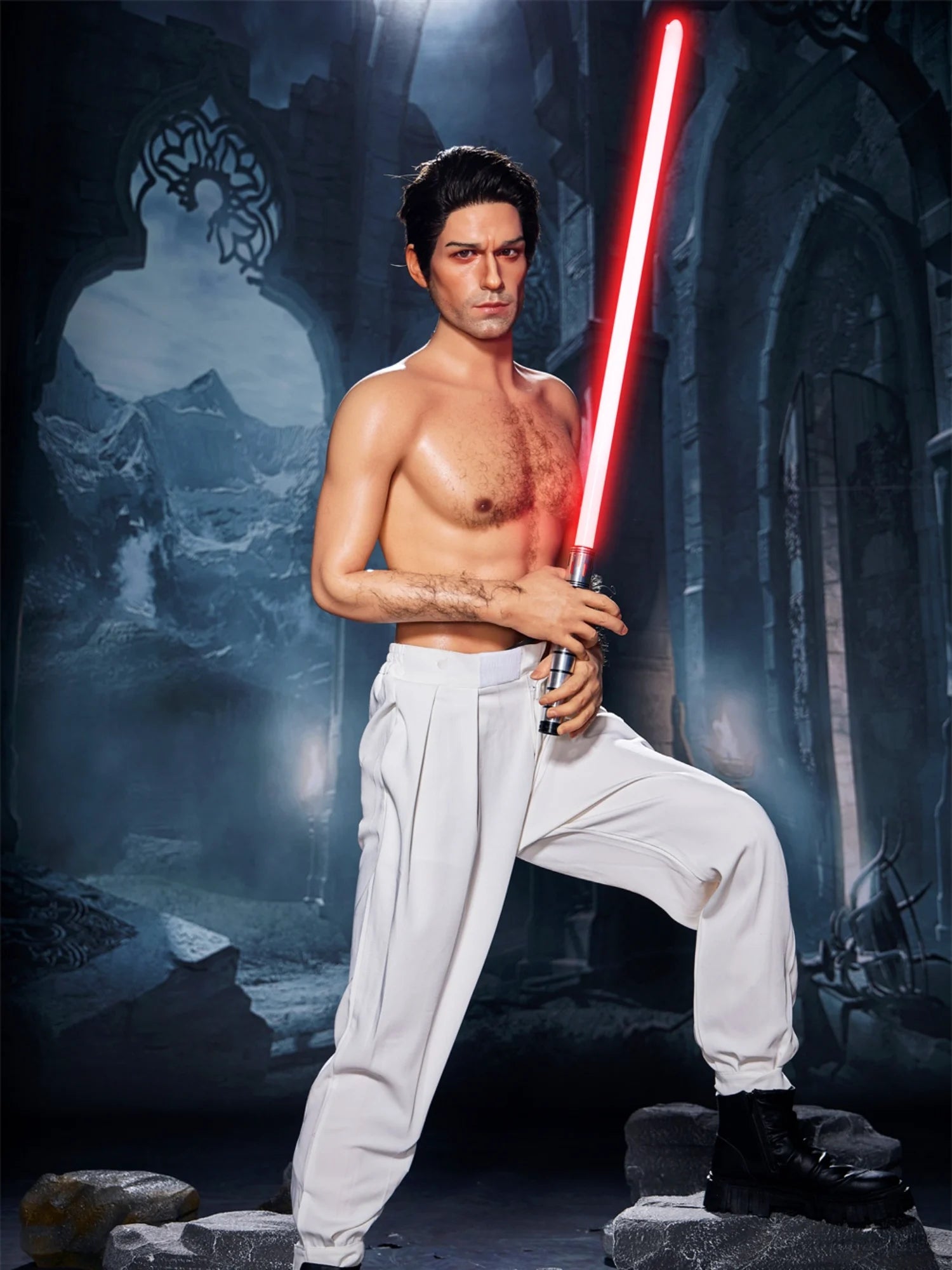 F4575-170cm/5ft7-38kg Tanned Femboy Silicone Real Life Male Sex Doll-Irontech Doll - Image 16