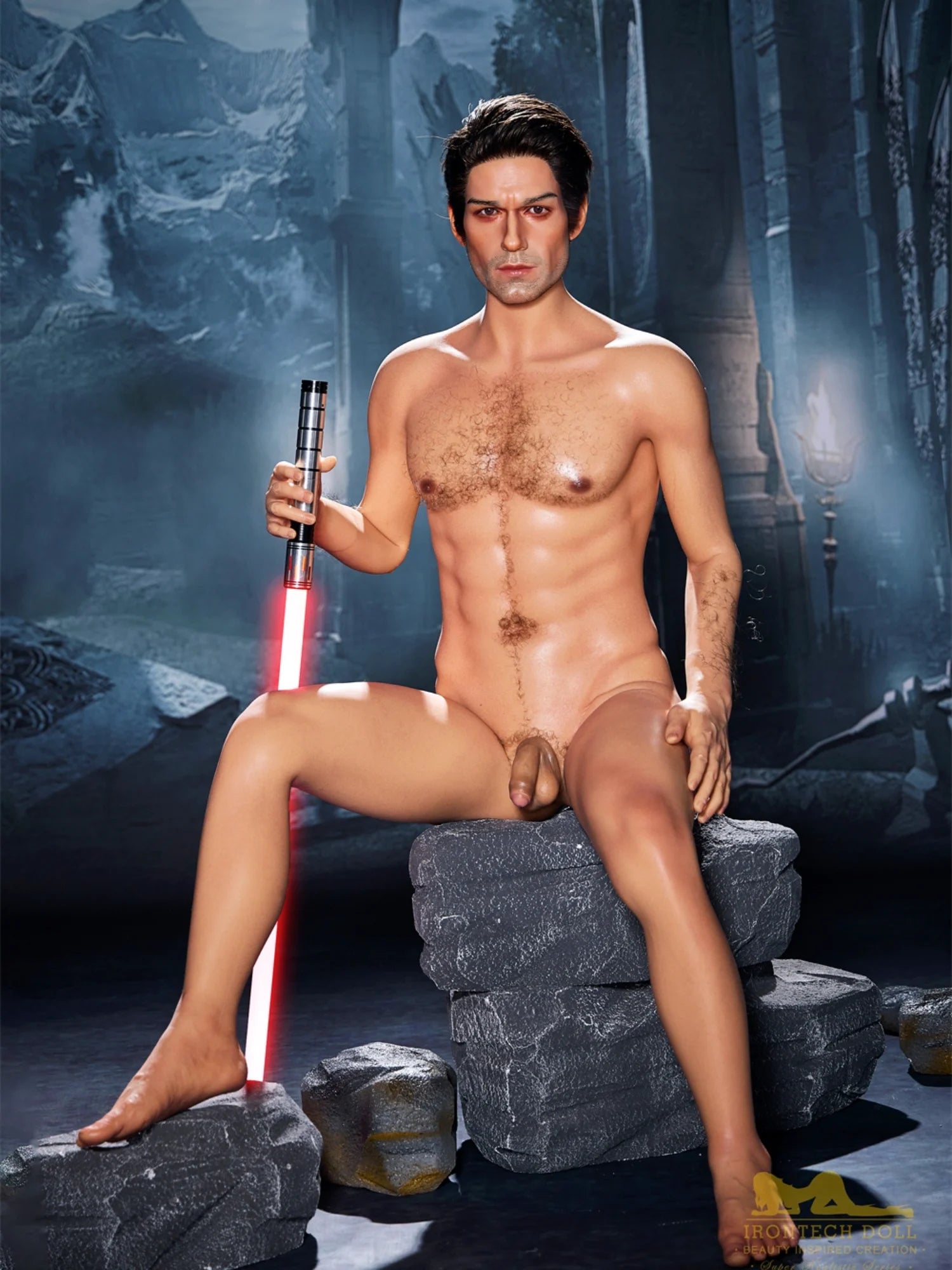 F4575-170cm/5ft7-38kg Tanned Femboy Silicone Real Life Male Sex Doll-Irontech Doll - Image 2