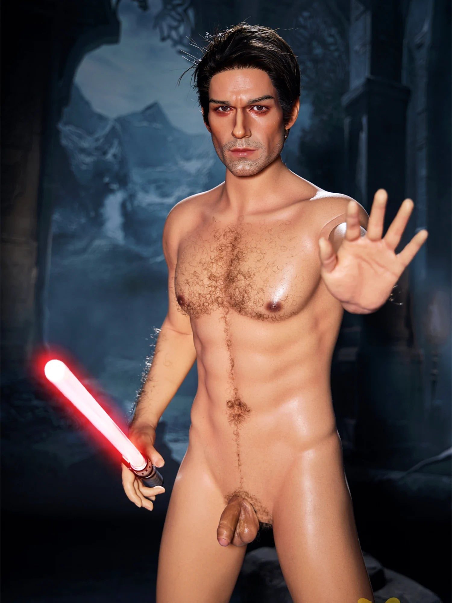 F4575-170cm/5ft7-38kg Tanned Femboy Silicone Real Life Male Sex Doll-Irontech Doll - Image 3