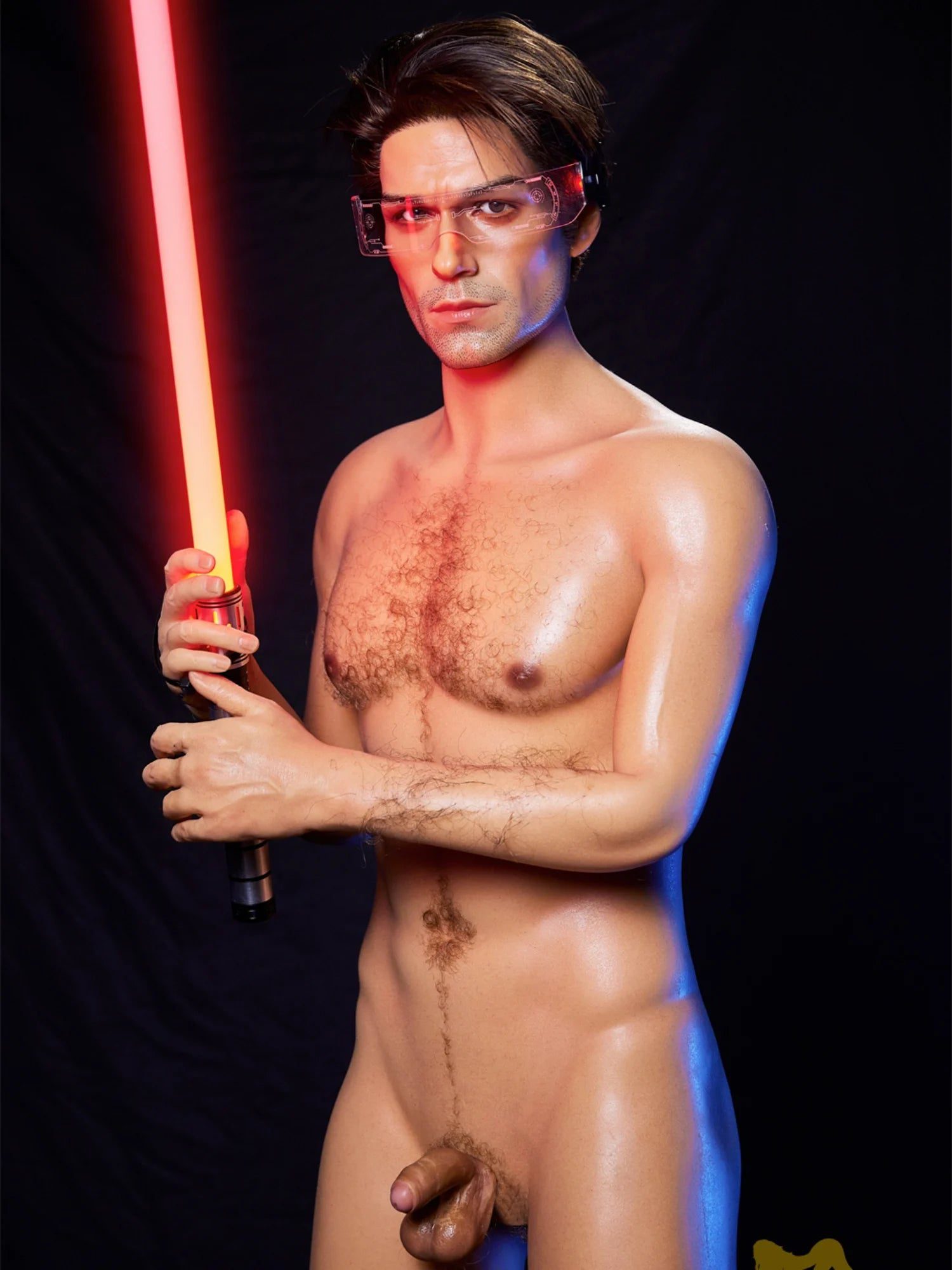 F4575-170cm/5ft7-38kg Tanned Femboy Silicone Real Life Male Sex Doll-Irontech Doll - Image 4