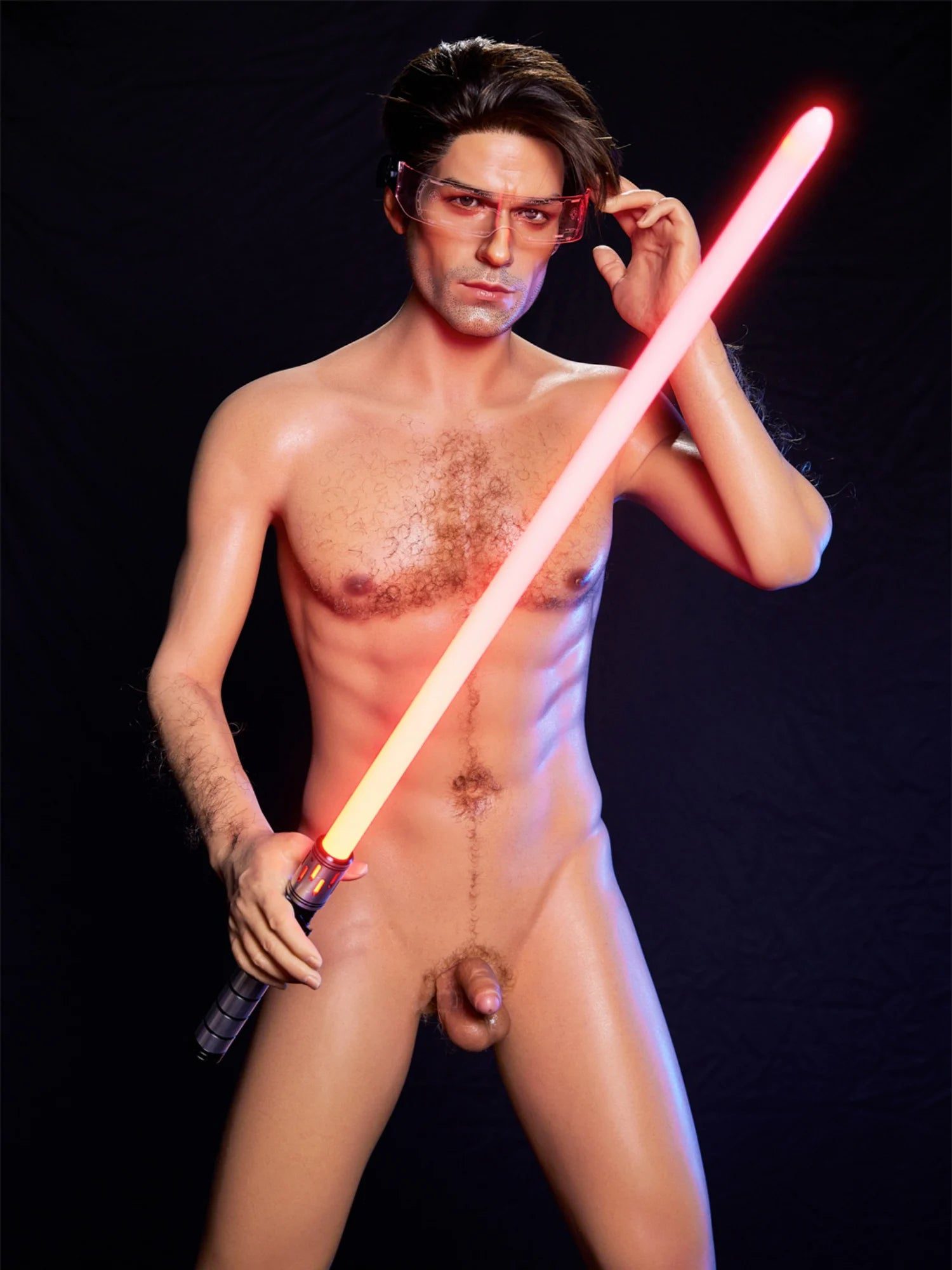 F4575-170cm/5ft7-38kg Tanned Femboy Silicone Real Life Male Sex Doll-Irontech Doll - Image 6