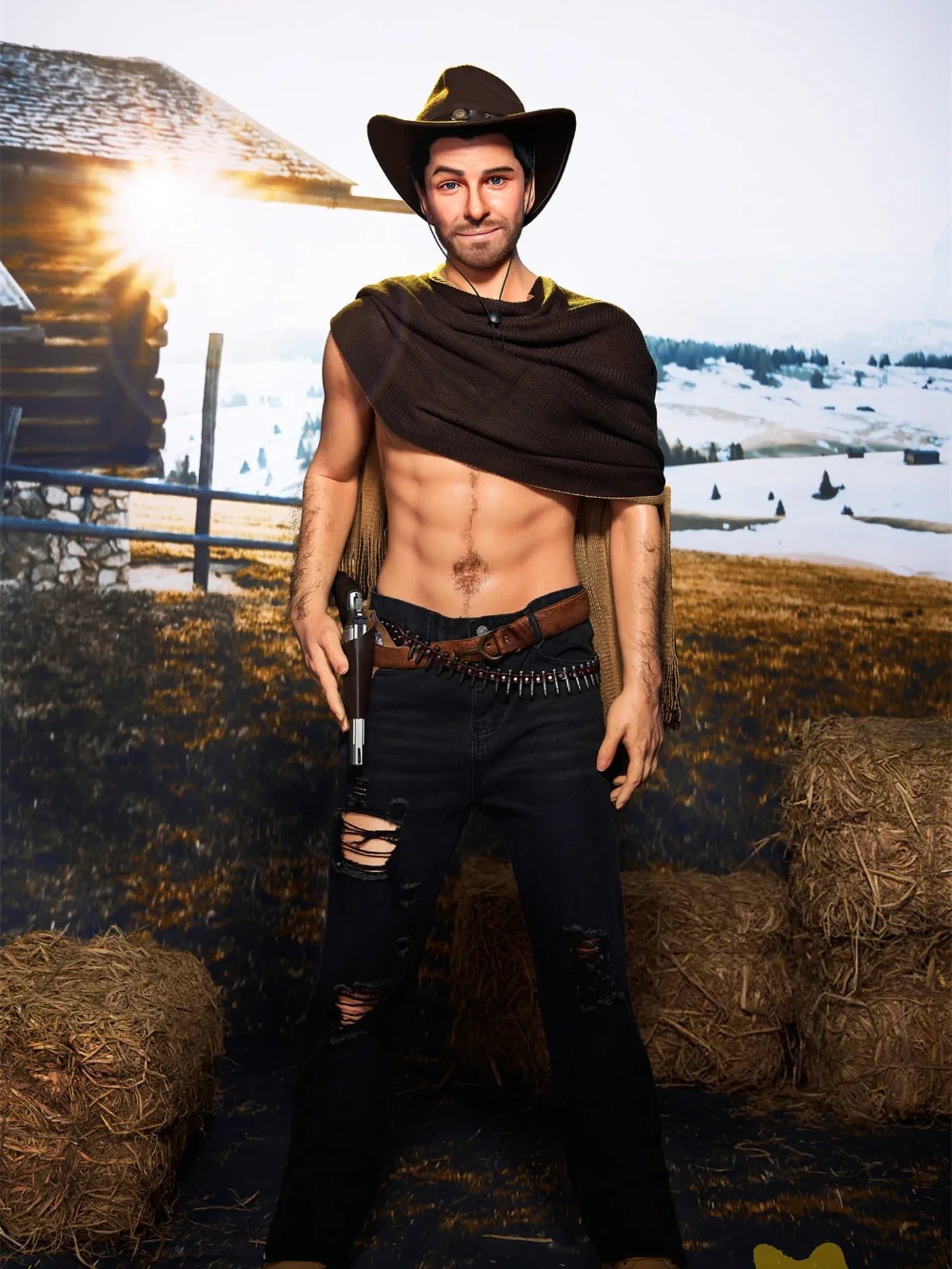 F4577-170cm/5ft7-38kg Allen Silicone Sex Doll Male Femboy Masturbator-Irontech Doll - Image 12