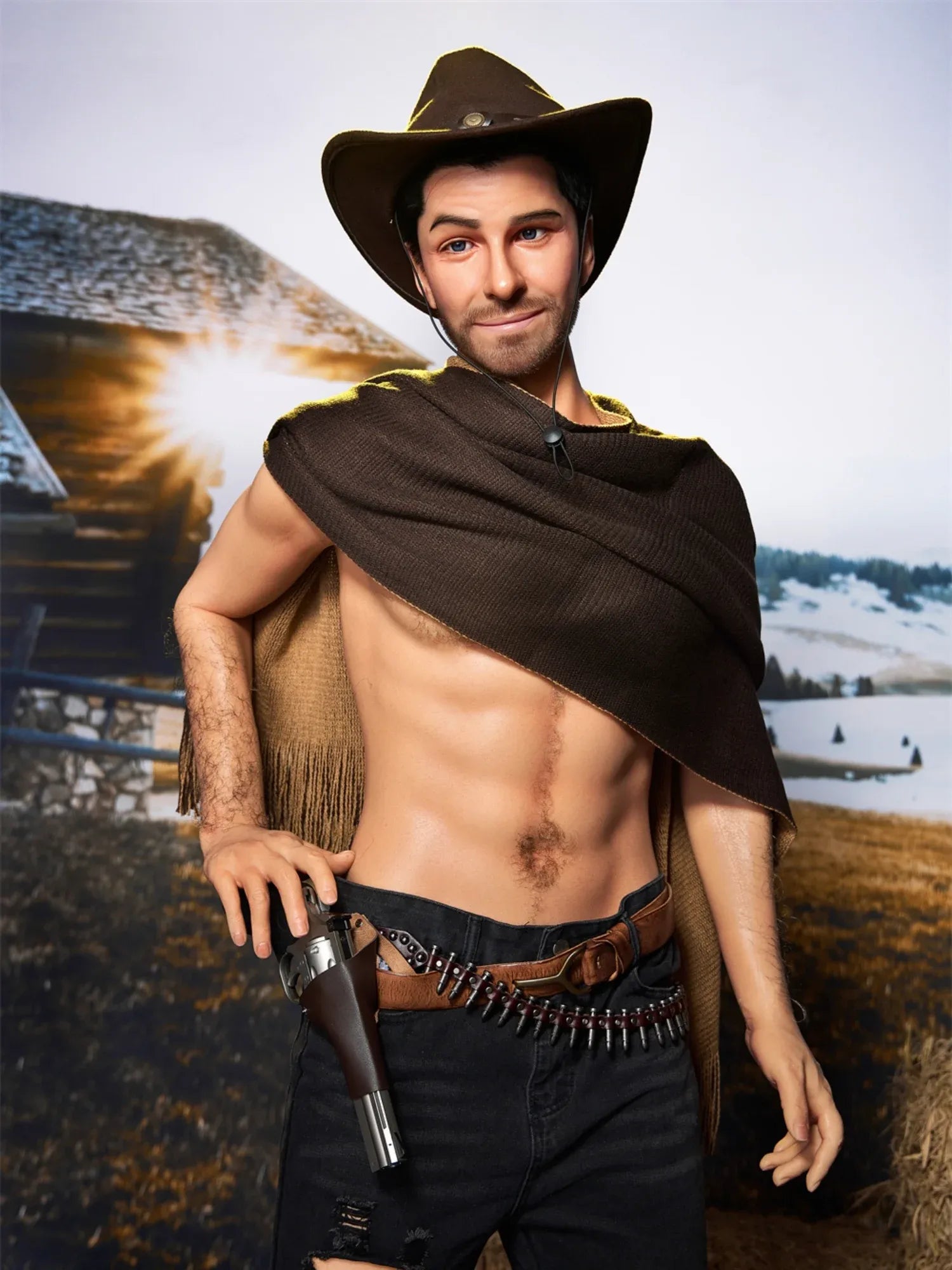 F4577-170cm/5ft7-38kg Allen Silicone Sex Doll Male Femboy Masturbator-Irontech Doll - Image 13