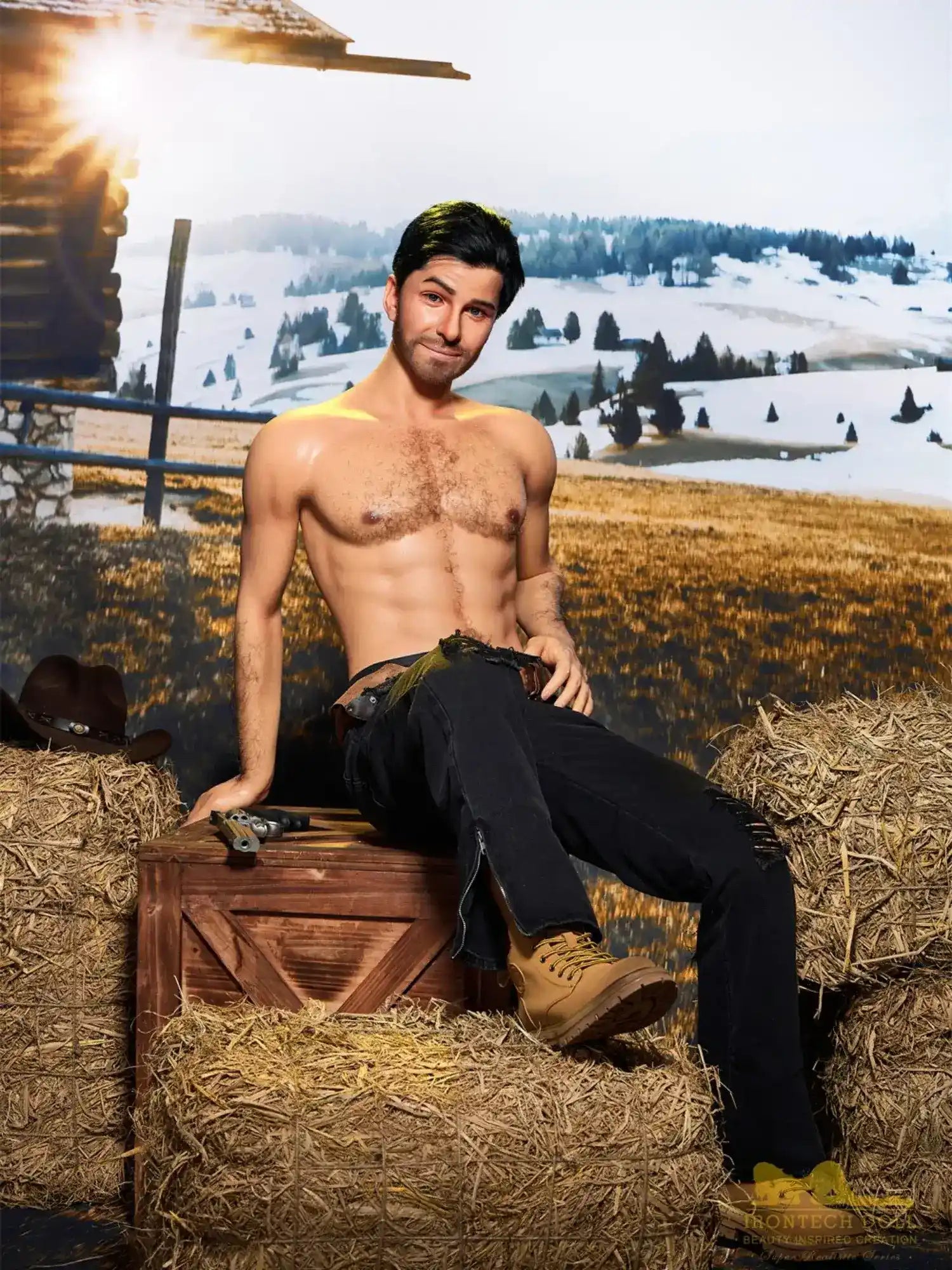 F4577-170cm/5ft7-38kg Allen Silicone Sex Doll Male Femboy Masturbator-Irontech Doll - Image 6