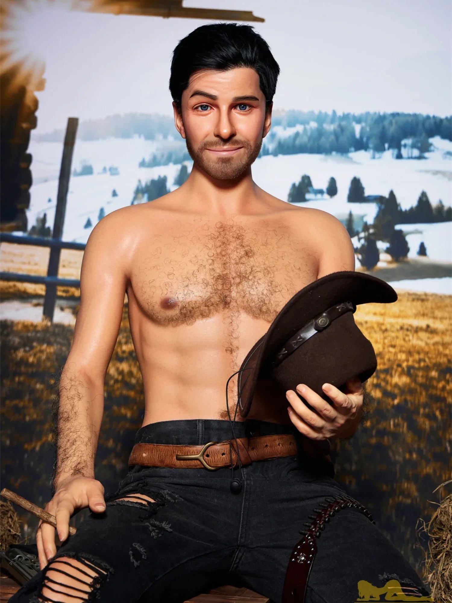 F4577-170cm/5ft7-38kg Allen Silicone Sex Doll Male Femboy Masturbator-Irontech Doll - Image 5