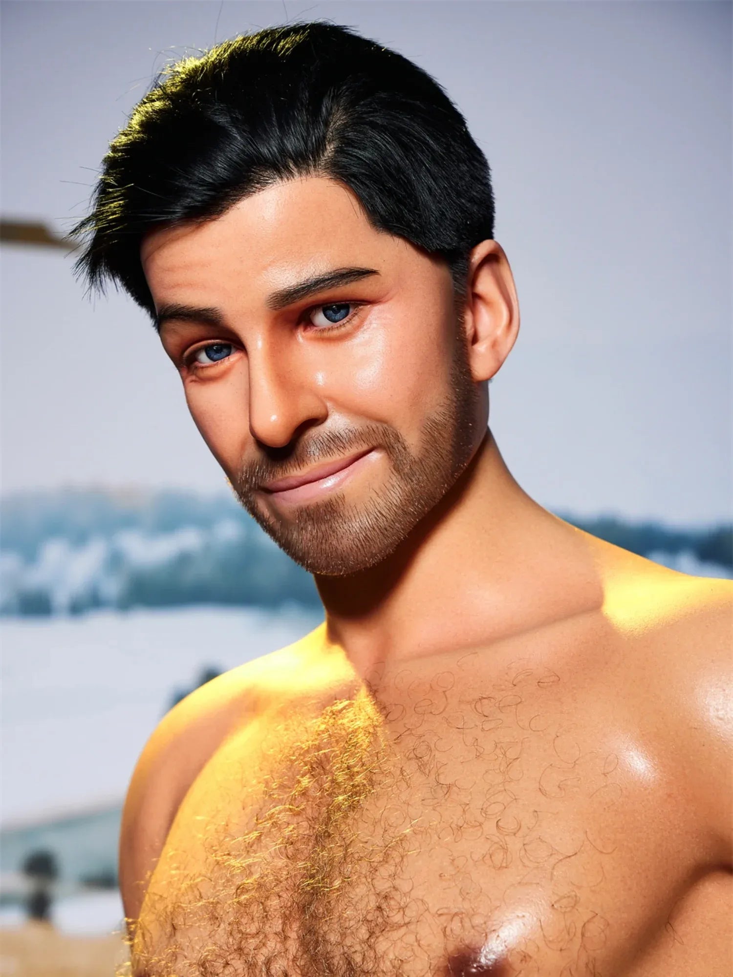 F4577-170cm/5ft7-38kg Allen Silicone Sex Doll Male Femboy Masturbator-Irontech Doll - Image 11