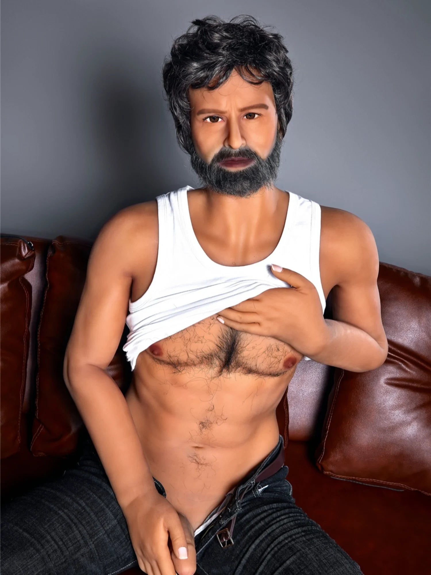 F4552-175cm/5ft8-50kg William Mature Power Guy TPE Male Sex Doll - Irontech Doll - Image 5