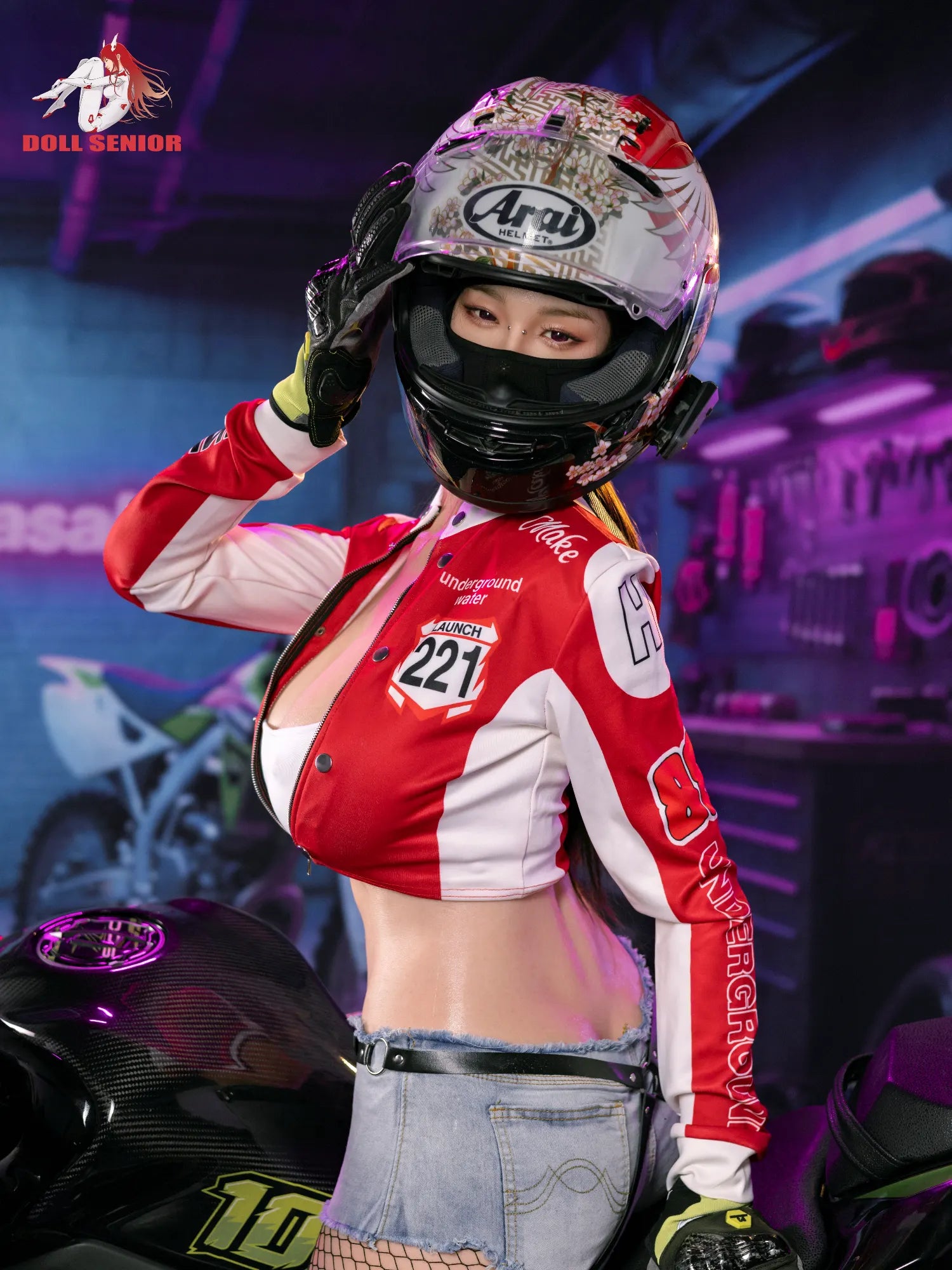F5713- 170cm(5ft7)-43kg G Cup Silicone ROS Motorcycle Girl Asian Huge breast Sex Doll丨Doll senior - Image 5