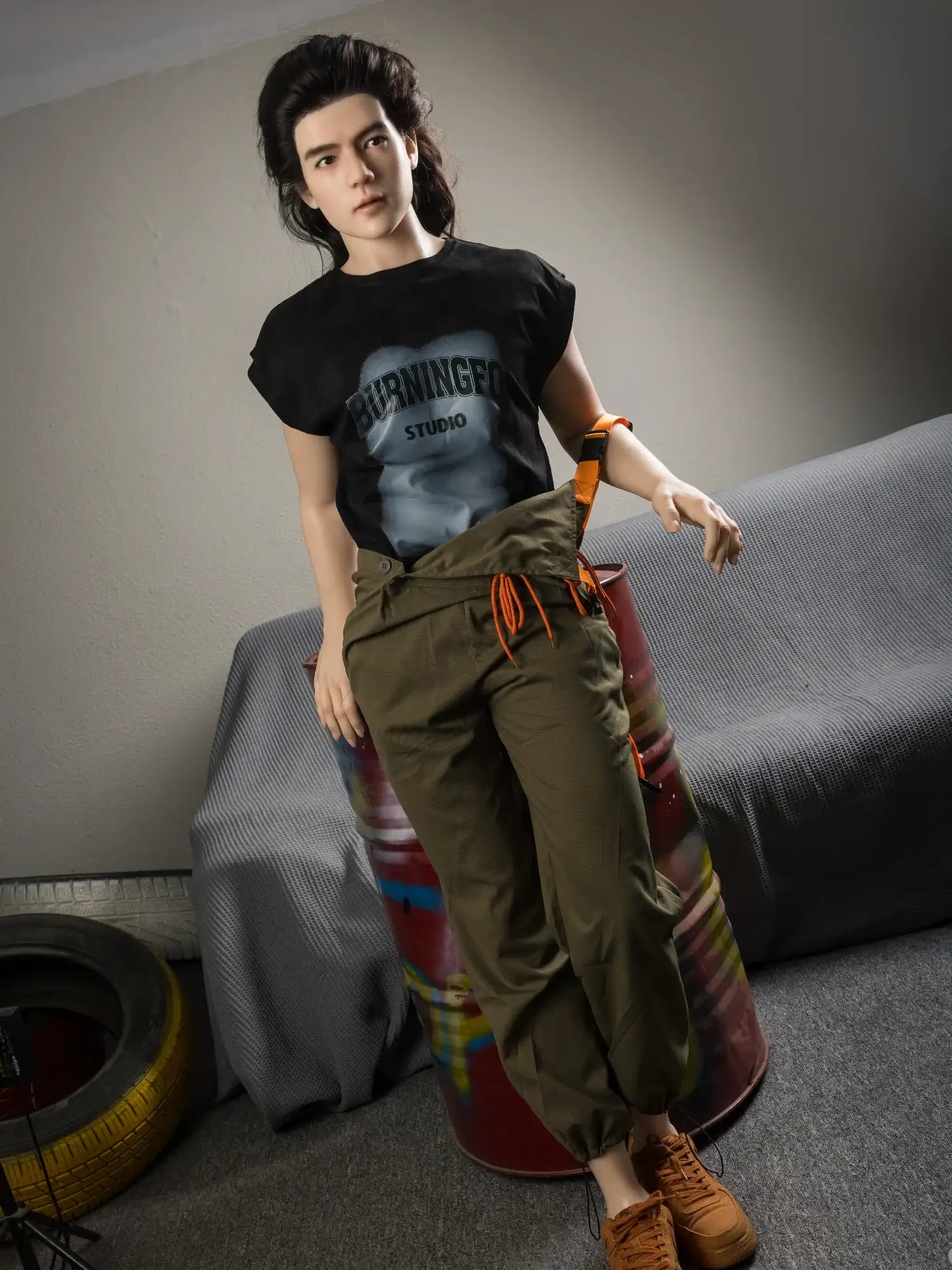 F4612-177cm/5ft10-55kg Femboy Full Size Sex With Silicone Male Sex Doll | Qita doll - Image 5