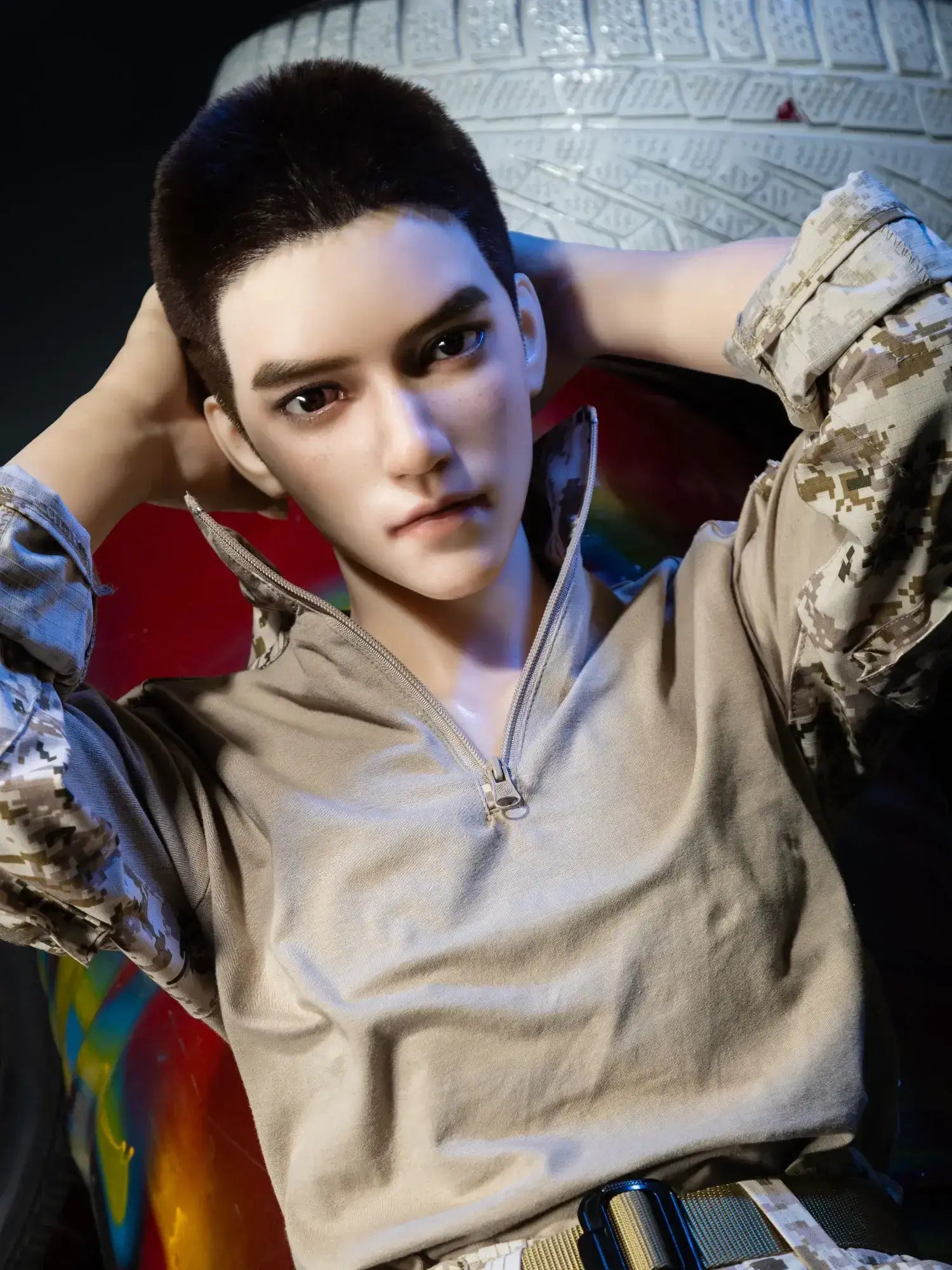 F4611-165cm/5ft5-36.5kg Femboy Full Size Sex With Silicone Male Sex Doll | Qita doll - Image 5