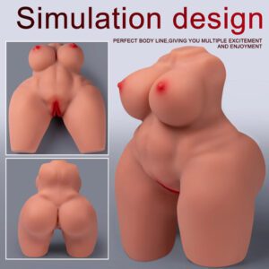 T403-Black(9.92lb) Mini GYATT BBW Thick Realistic Cheap Sex Doll Torso