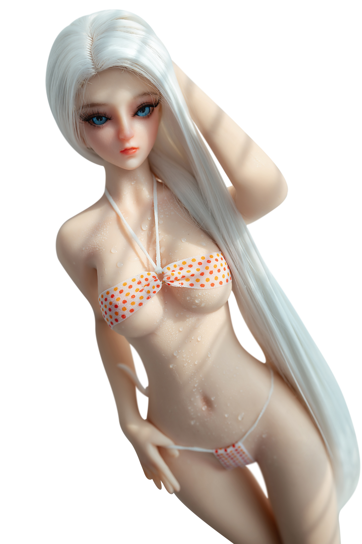 Mot-Alluring White-Haired Cute and Charming Full Silicone Anime Figurine - Image 21