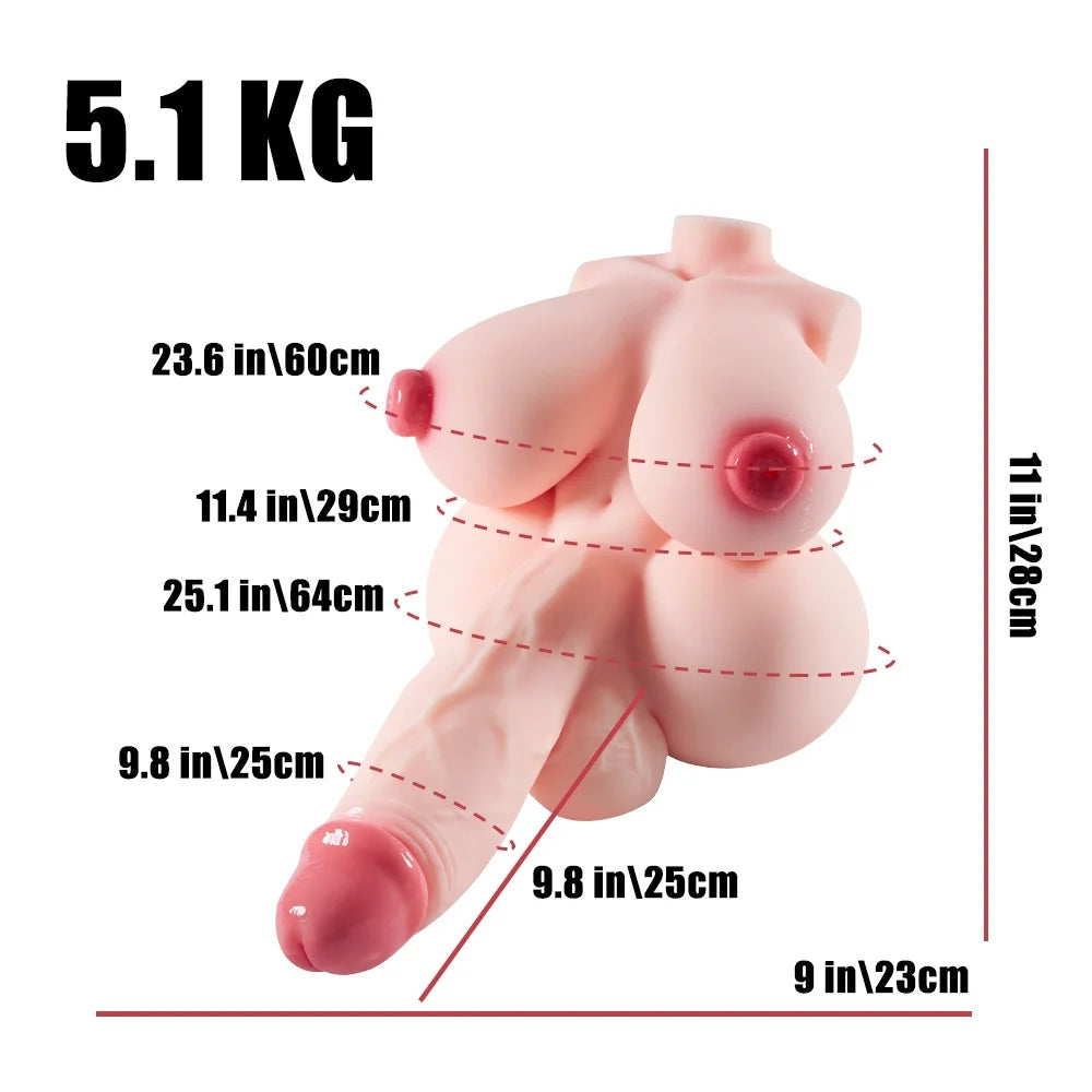 P78-11.02LB 9.8inch Dildo BBW shemale sex doll Hentai Femboy Best Mini Male Huge Cock Trans Sex Torso | MRL - Image 2