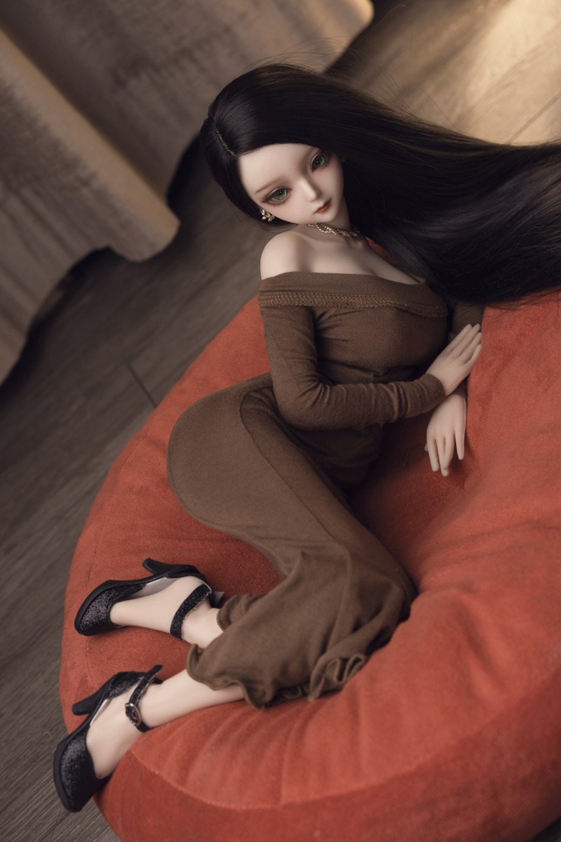 Judith -Alluring Full Silicone Anime Adult Black Hair Figurine - Image 4