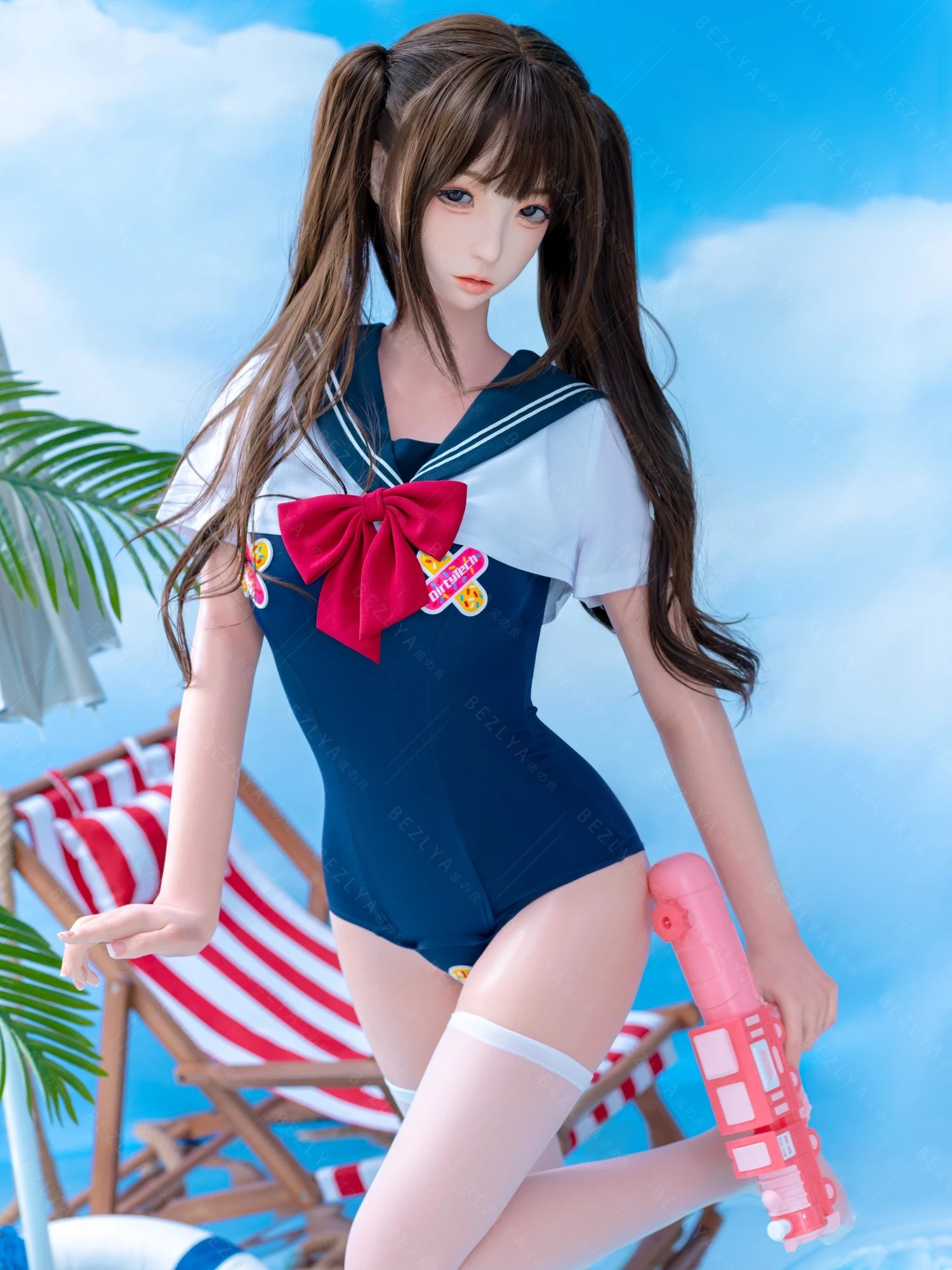 F7123-159cm(5.3ft)-31.5kg 2.2cf B Cup ROS Silicone Asian Adult Chinese flat chest Anime Sex Doll【ChunMoMo】|Bezlya Doll